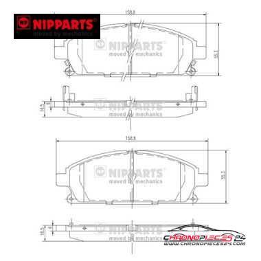 Achat de NIPPARTS J3601071 Kit de plaquettes de frein, frein à disque pas chères