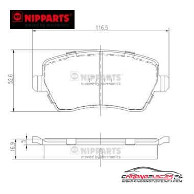 Achat de NIPPARTS J3601085 Kit de plaquettes de frein, frein à disque pas chères