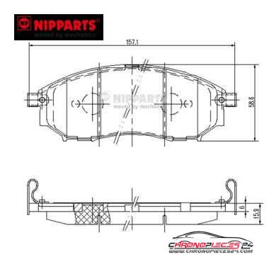 Achat de NIPPARTS J3601094 Kit de plaquettes de frein, frein à disque pas chères