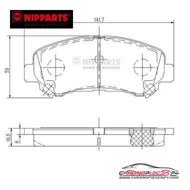 Achat de NIPPARTS J3601096 Kit de plaquettes de frein, frein à disque pas chères