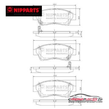 Achat de NIPPARTS J3602064 Kit de plaquettes de frein, frein à disque pas chères