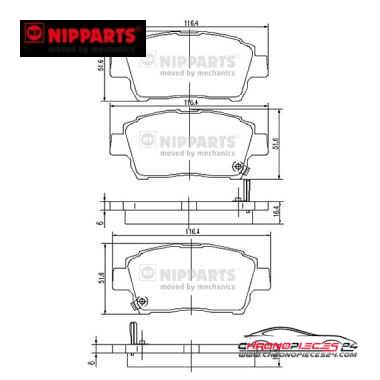 Achat de NIPPARTS J3602088 Kit de plaquettes de frein, frein à disque pas chères