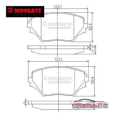 Achat de NIPPARTS J3602095 Kit de plaquettes de frein, frein à disque pas chères