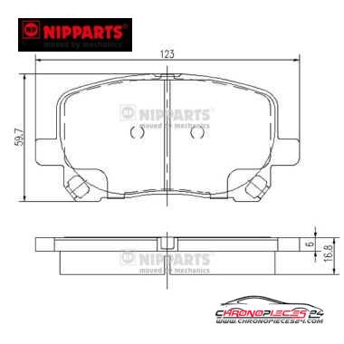 Achat de NIPPARTS J3602096 Kit de plaquettes de frein, frein à disque pas chères