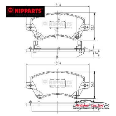 Achat de NIPPARTS J3602101 Kit de plaquettes de frein, frein à disque pas chères