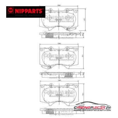 Achat de NIPPARTS J3602109 Kit de plaquettes de frein, frein à disque pas chères