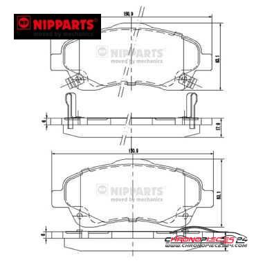 Achat de NIPPARTS J3602112 Kit de plaquettes de frein, frein à disque pas chères