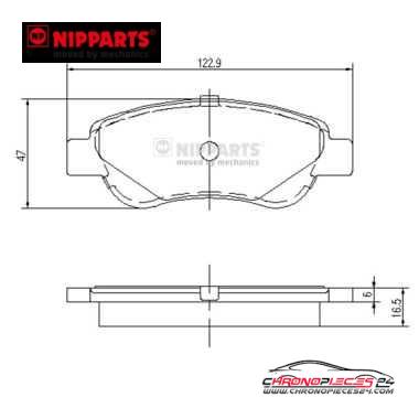 Achat de NIPPARTS J3602122 Kit de plaquettes de frein, frein à disque pas chères