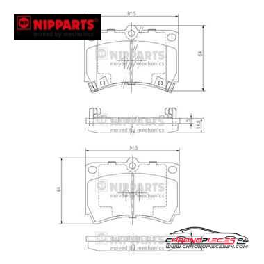 Achat de NIPPARTS J3603036 Kit de plaquettes de frein, frein à disque pas chères