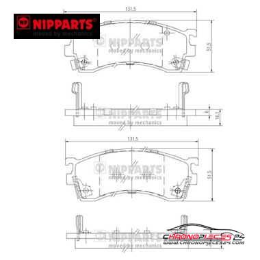 Achat de NIPPARTS J3603038 Kit de plaquettes de frein, frein à disque pas chères