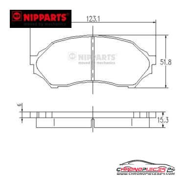 Achat de NIPPARTS J3603047 Kit de plaquettes de frein, frein à disque pas chères