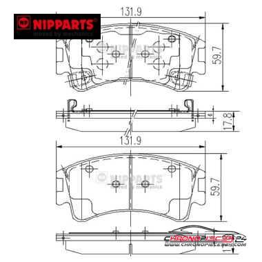 Achat de NIPPARTS J3603056 Kit de plaquettes de frein, frein à disque pas chères