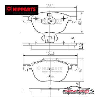 Achat de NIPPARTS J3603063 Kit de plaquettes de frein, frein à disque pas chères