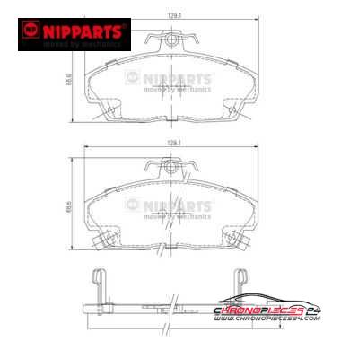 Achat de NIPPARTS J3604031 Kit de plaquettes de frein, frein à disque pas chères