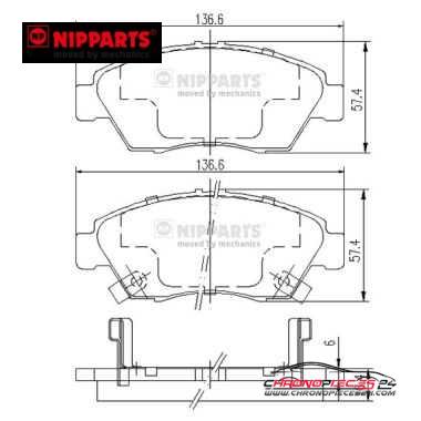 Achat de NIPPARTS J3604033 Kit de plaquettes de frein, frein à disque pas chères