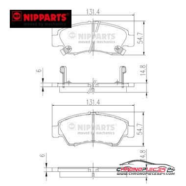 Achat de NIPPARTS J3604034 Kit de plaquettes de frein, frein à disque pas chères