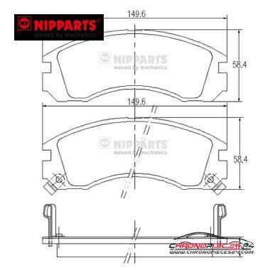 Achat de NIPPARTS J3605031 Kit de plaquettes de frein, frein à disque pas chères