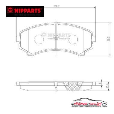 Achat de NIPPARTS J3605039 Kit de plaquettes de frein, frein à disque pas chères