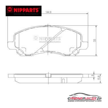 Achat de NIPPARTS J3605046 Kit de plaquettes de frein, frein à disque pas chères