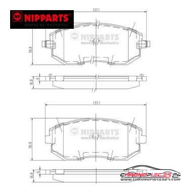 Achat de NIPPARTS J3607015 Kit de plaquettes de frein, frein à disque pas chères