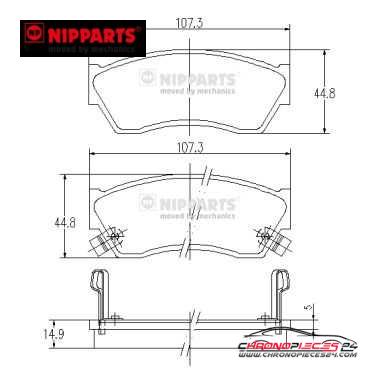 Achat de NIPPARTS J3608005 Kit de plaquettes de frein, frein à disque pas chères