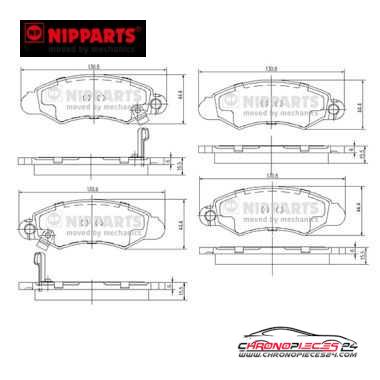 Achat de NIPPARTS J3608019 Kit de plaquettes de frein, frein à disque pas chères