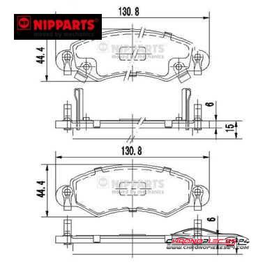 Achat de NIPPARTS J3608025 Kit de plaquettes de frein, frein à disque pas chères