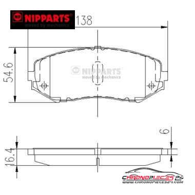 Achat de NIPPARTS J3608029 Kit de plaquettes de frein, frein à disque pas chères