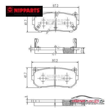 Achat de NIPPARTS J3610301 Kit de plaquettes de frein, frein à disque pas chères