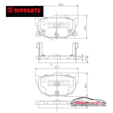 Achat de NIPPARTS J3610505 Kit de plaquettes de frein, frein à disque pas chères