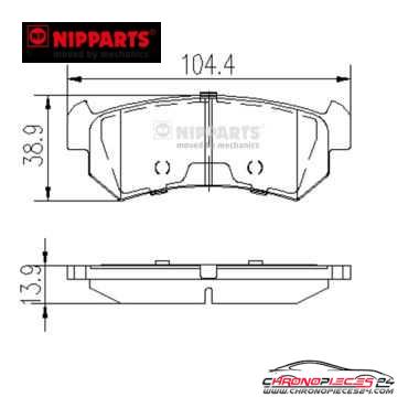 Achat de NIPPARTS J3610903 Kit de plaquettes de frein, frein à disque pas chères