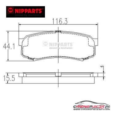 Achat de NIPPARTS J3612010 Kit de plaquettes de frein, frein à disque pas chères