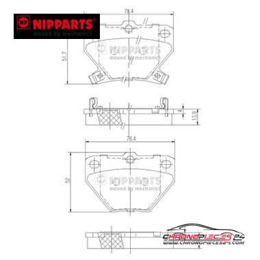 Achat de NIPPARTS J3612018 Kit de plaquettes de frein, frein à disque pas chères