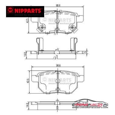 Achat de NIPPARTS J3612034 Kit de plaquettes de frein, frein à disque pas chères