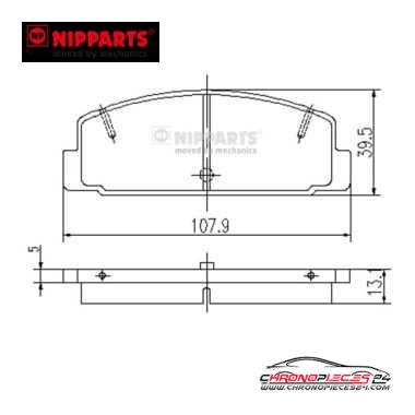 Achat de NIPPARTS J3613002 Kit de plaquettes de frein, frein à disque pas chères