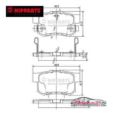 Achat de NIPPARTS J3614008 Kit de plaquettes de frein, frein à disque pas chères