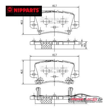 Achat de NIPPARTS J3614018 Kit de plaquettes de frein, frein à disque pas chères