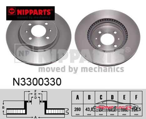 Achat de NIPPARTS N3300330 Disque de frein pas chères