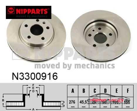 Achat de NIPPARTS N3300916 Disque de frein pas chères