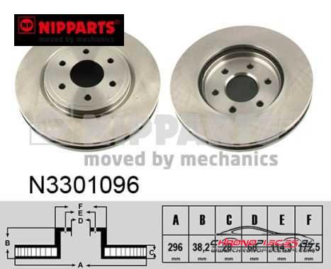 Achat de NIPPARTS N3301096 Disque de frein pas chères