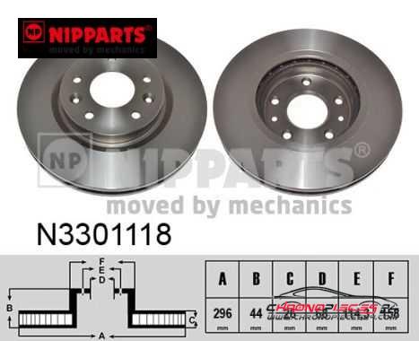 Achat de NIPPARTS N3301118 Disque de frein pas chères