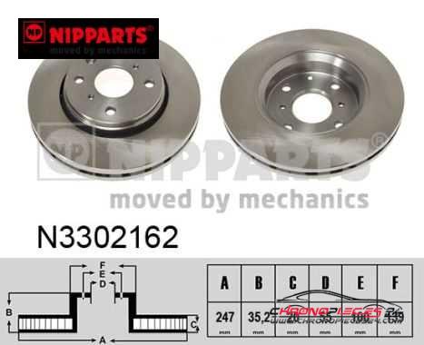 Achat de NIPPARTS N3302162 Disque de frein pas chères