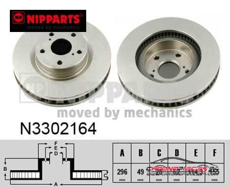 Achat de NIPPARTS N3302164 Disque de frein pas chères