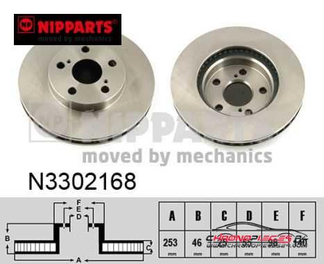 Achat de NIPPARTS N3302168 Disque de frein pas chères