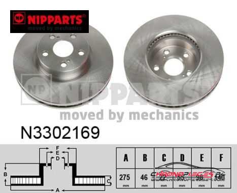 Achat de NIPPARTS N3302169 Disque de frein pas chères