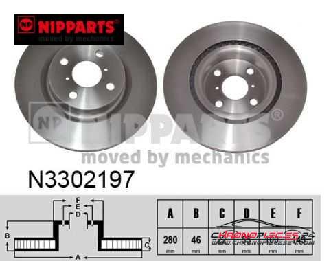 Achat de NIPPARTS N3302197 Disque de frein pas chères