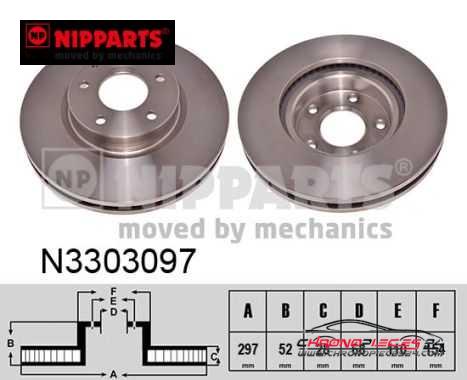 Achat de NIPPARTS N3303097 Disque de frein pas chères