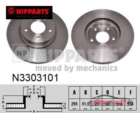 Achat de NIPPARTS N3303101 Disque de frein pas chères