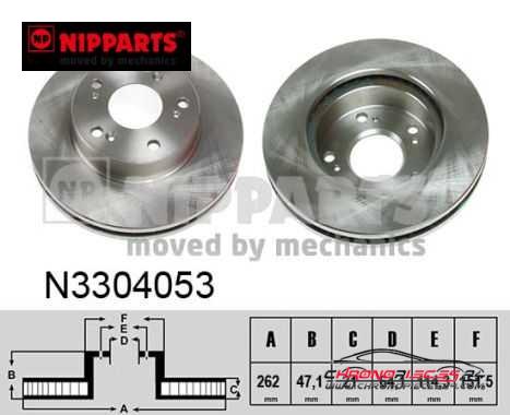 Achat de NIPPARTS N3304053 Disque de frein pas chères