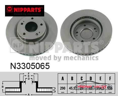 Achat de NIPPARTS N3305065 Disque de frein pas chères